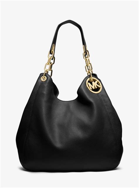 michael kors fulton large leather shoulder tote|Michael Kors shoulder bag.